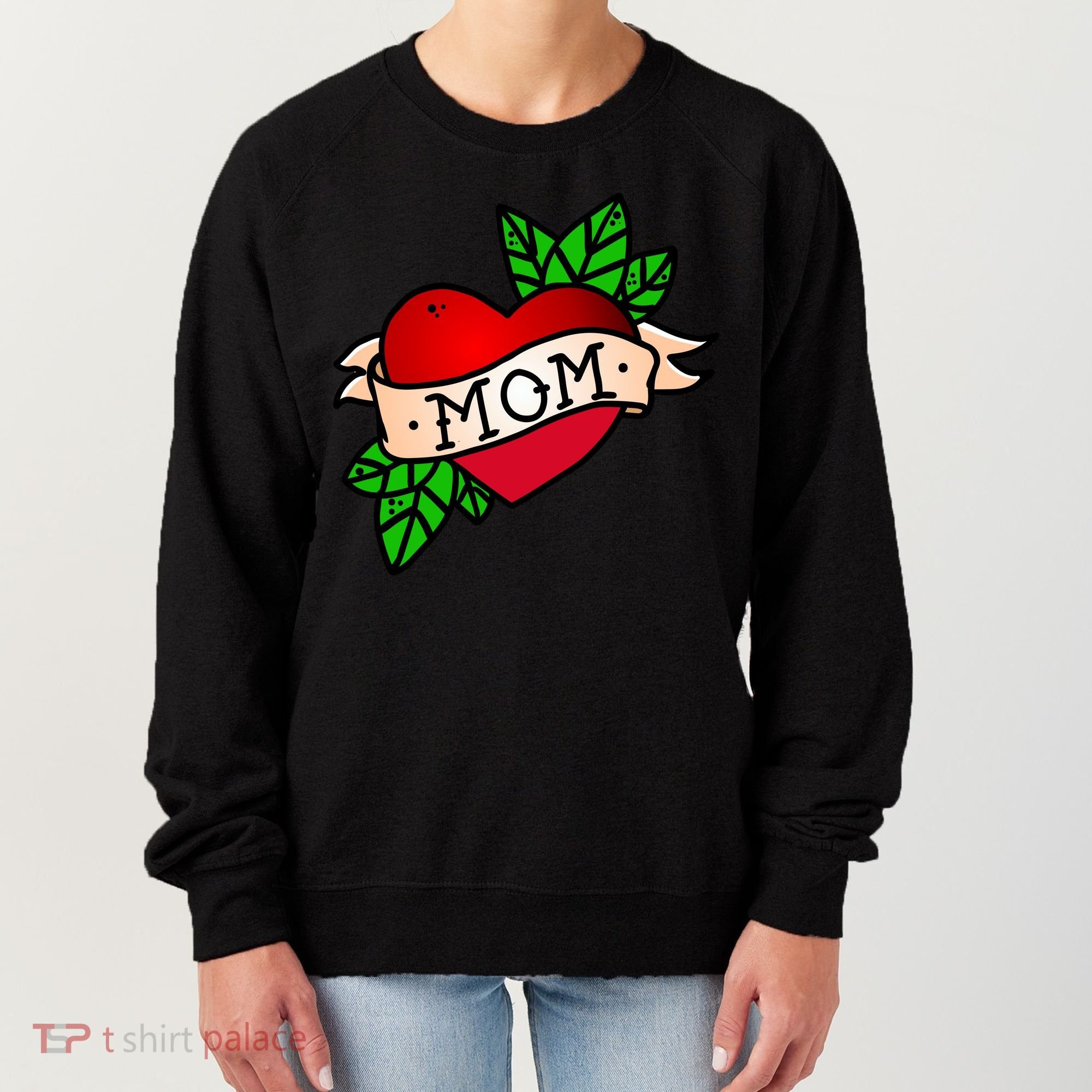 Mom Heart Tattoo Love Women's Sweatshirt