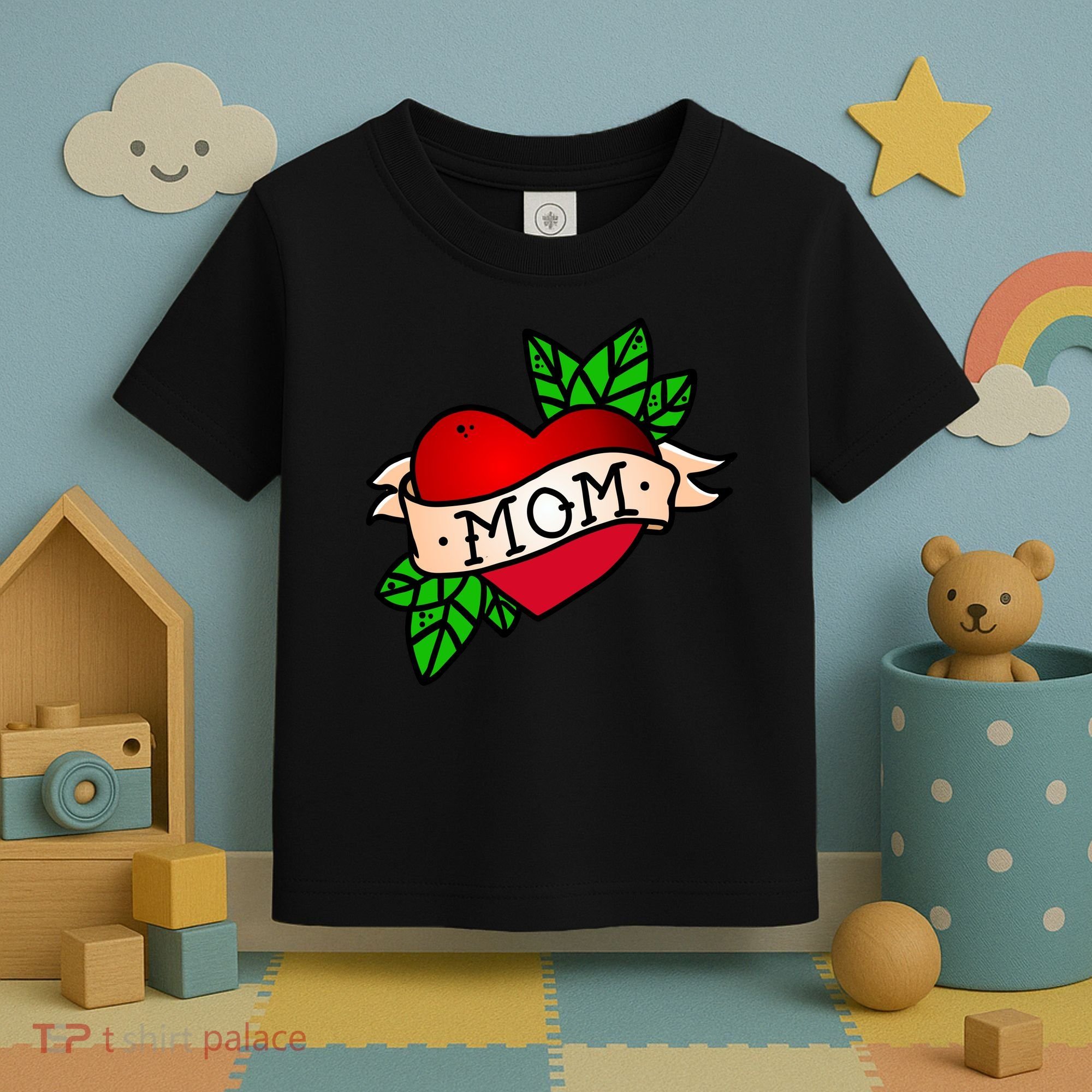 Mom Heart Tattoo Love Toddler T-Shirt