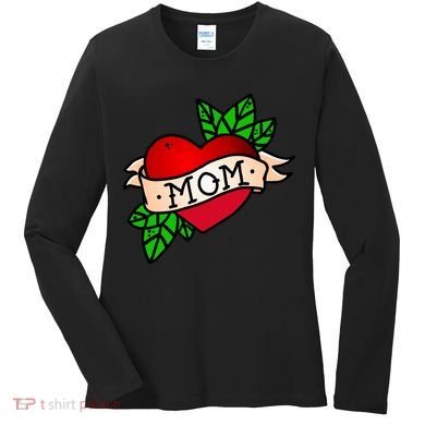Mom Heart Tattoo Love Women's Long Sleeve Shirt