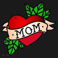 Mom Heart Tattoo Love Women's Long Sleeve Shirt thumb 2