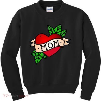 Mom Heart Tattoo Love Kids Sweatshirt