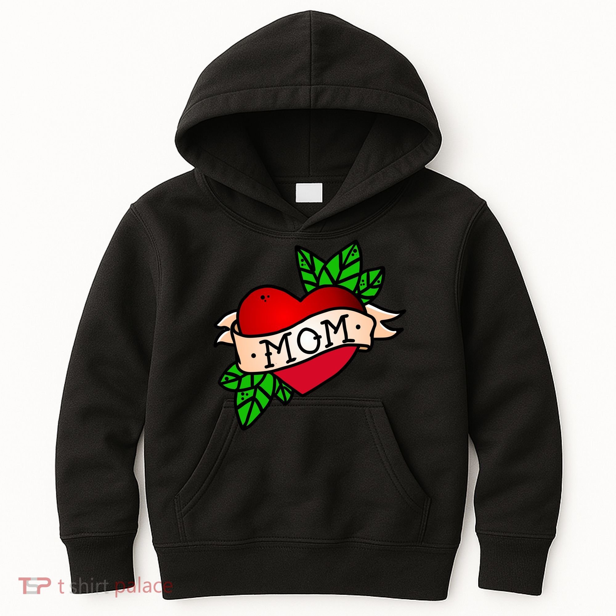 Mom Heart Tattoo Love Kids Hoodie