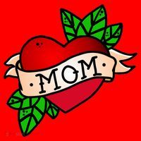 Mom Heart Tattoo Love Santa Hat thumb 1