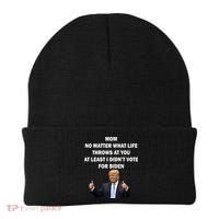 Mom Least I Didn't Vote Biden Funny Pro Republican Beanie thumb 0