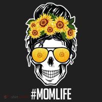 Mom Life Sunflower Skull Women's Sweatshirt thumb 2