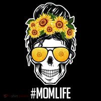 Mom Life Sunflower Skull Coaster thumb 2