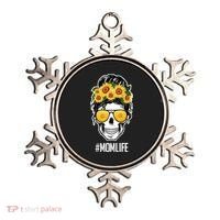 Mom Life Sunflower Skull Ornament thumb 0
