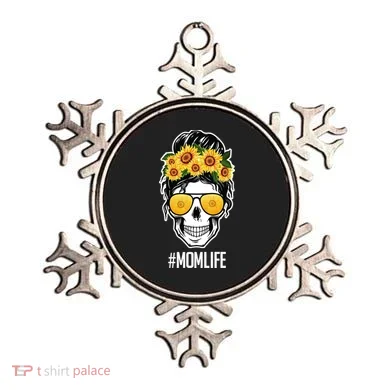 Mom Life Sunflower Skull Ornament