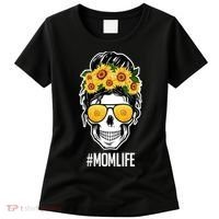 Mom Life Sunflower Skull Women's T-Shirt thumb 0