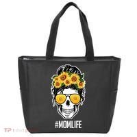 Mom Life Sunflower Skull Tote Bag thumb 0