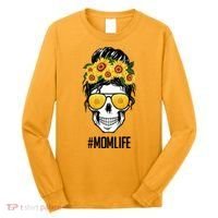 Mom Life Sunflower Skull Long Sleeve Shirt thumb 0