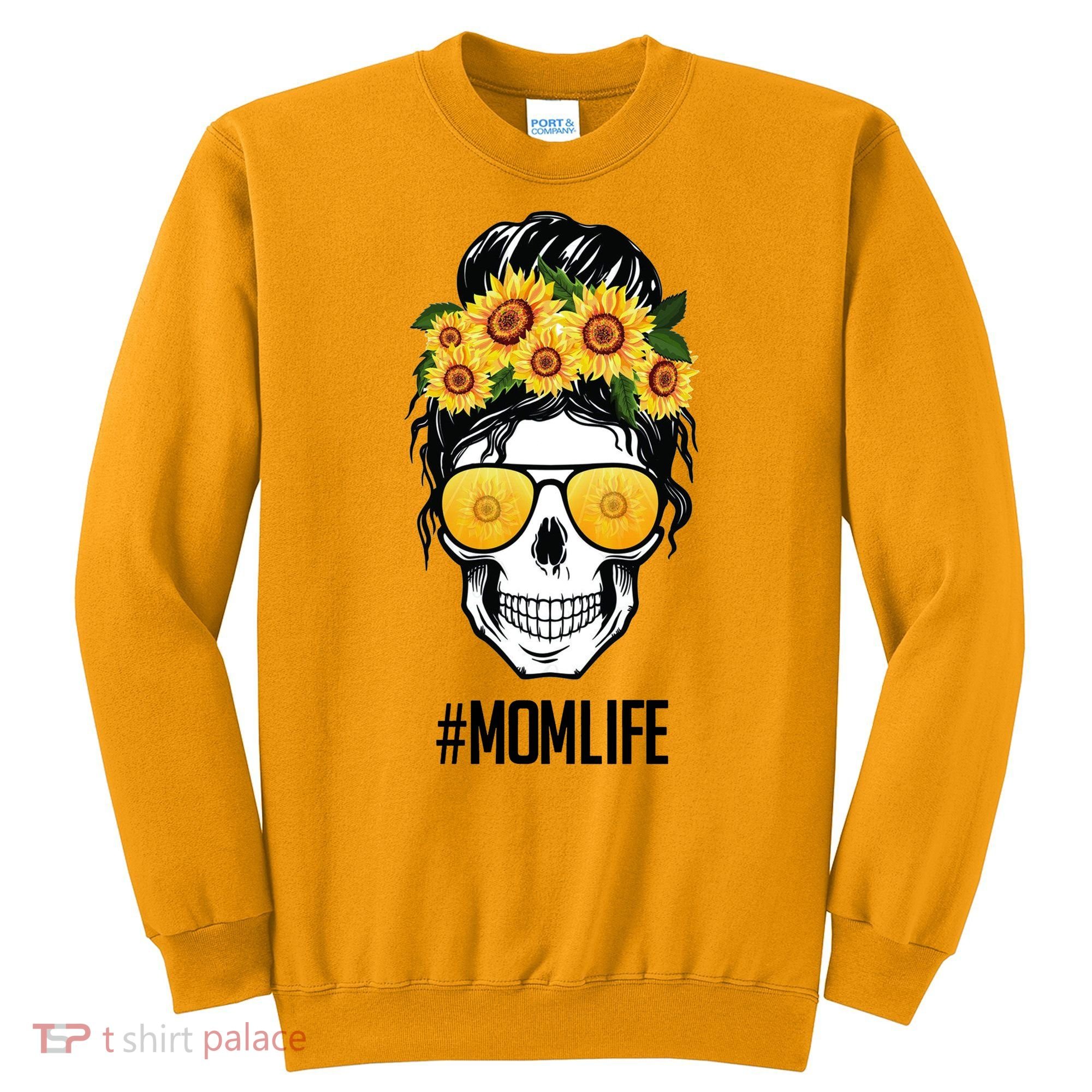 Mom Life Sunflower Skull Sweatshirt