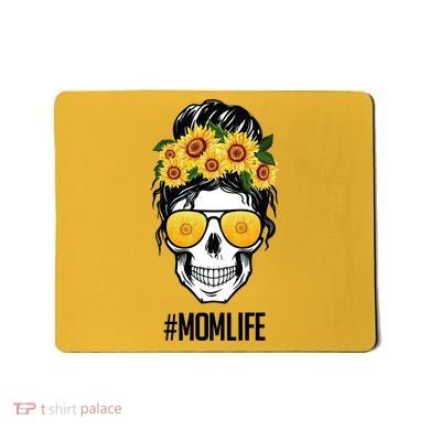 Mom Life Sunflower Skull Mousepad