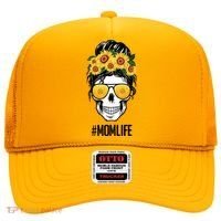 Mom Life Sunflower Skull Hat thumb 0