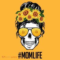 Mom Life Sunflower Skull Visor thumb 3