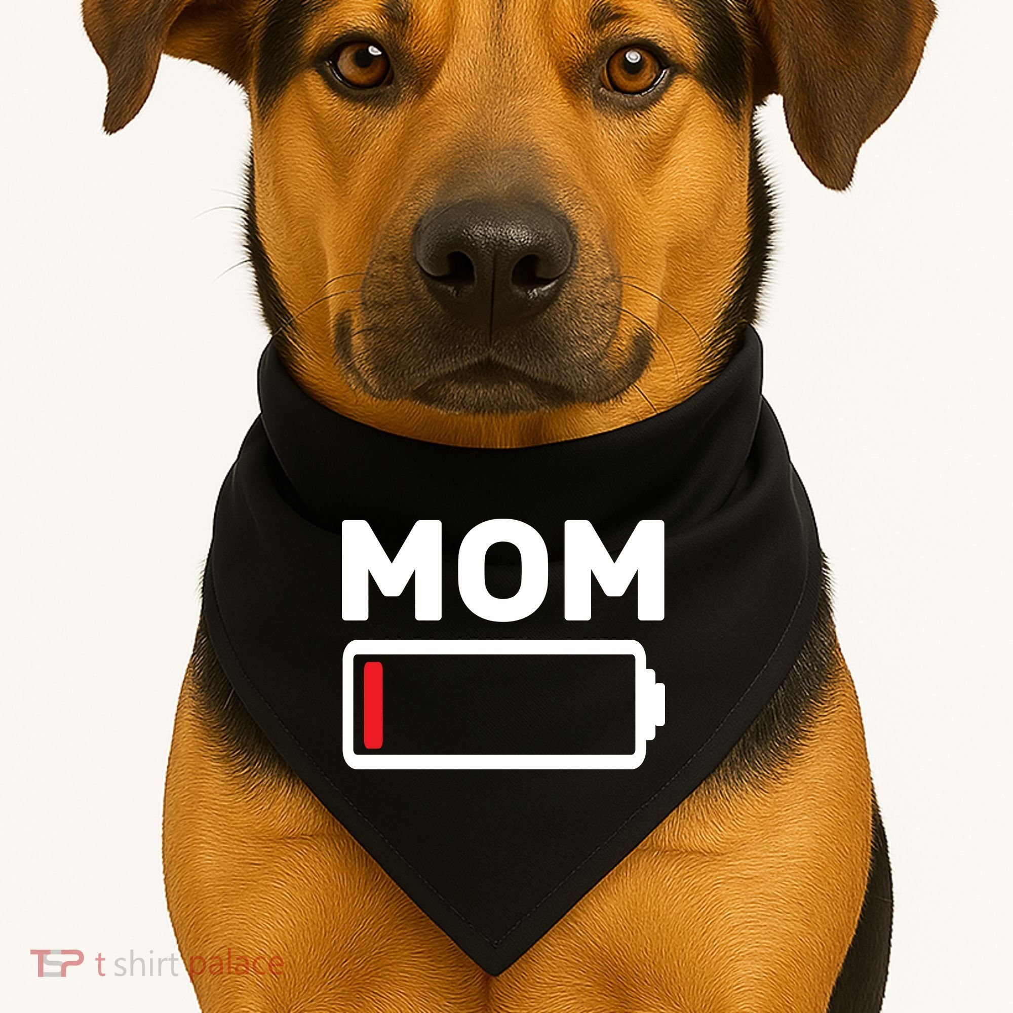 Mom Low Battery USA-Made Doggie Bandana