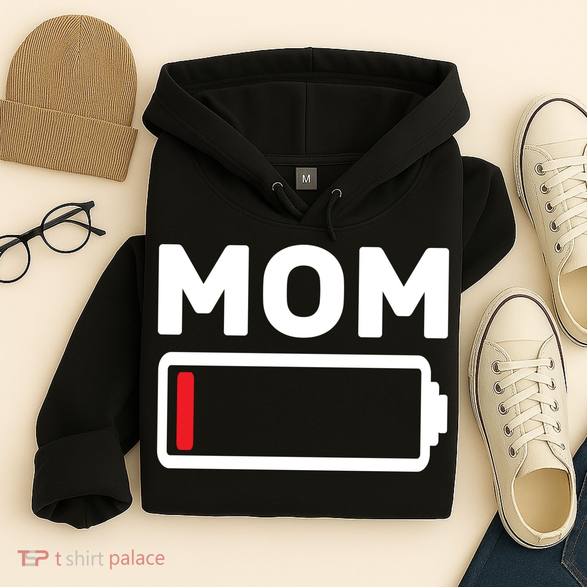 Mom Low Battery Hoodie