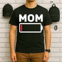 Mom Low Battery T-Shirt thumb 6