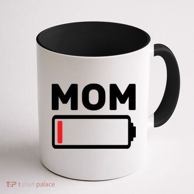 Mom Low Battery Coffee Mug back