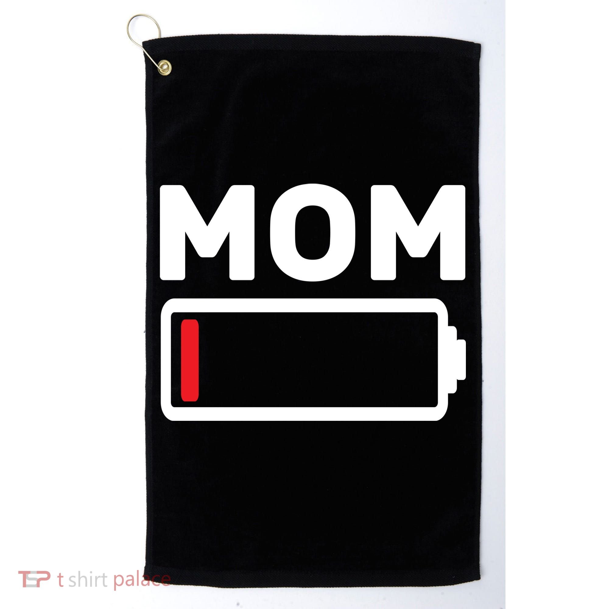 Mom Low Battery Golf Towel