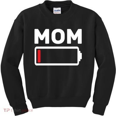 Mom Low Battery Kids Sweatshirt