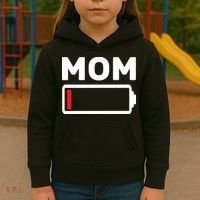 Mom Low Battery Kids Hoodie thumb 3