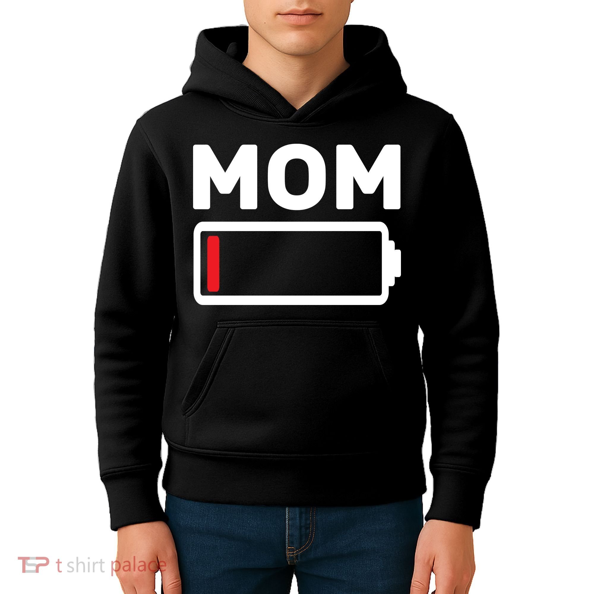 Mom Low Battery Kids Hoodie
