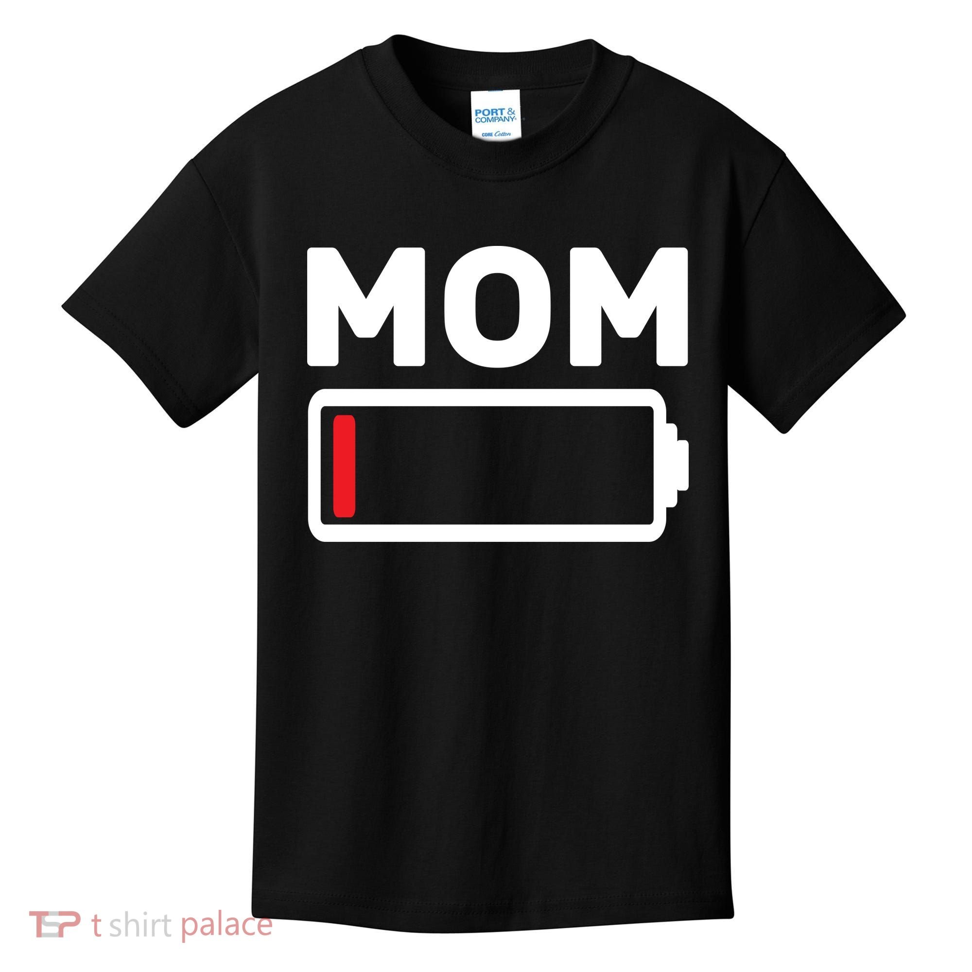 Mom Low Battery Kids T-Shirt