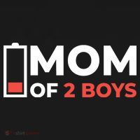 Mom Of 2 Boys Low Battery Coaster thumb 2
