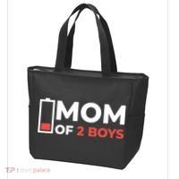 Mom Of 2 Boys Low Battery Tote Bag thumb 3