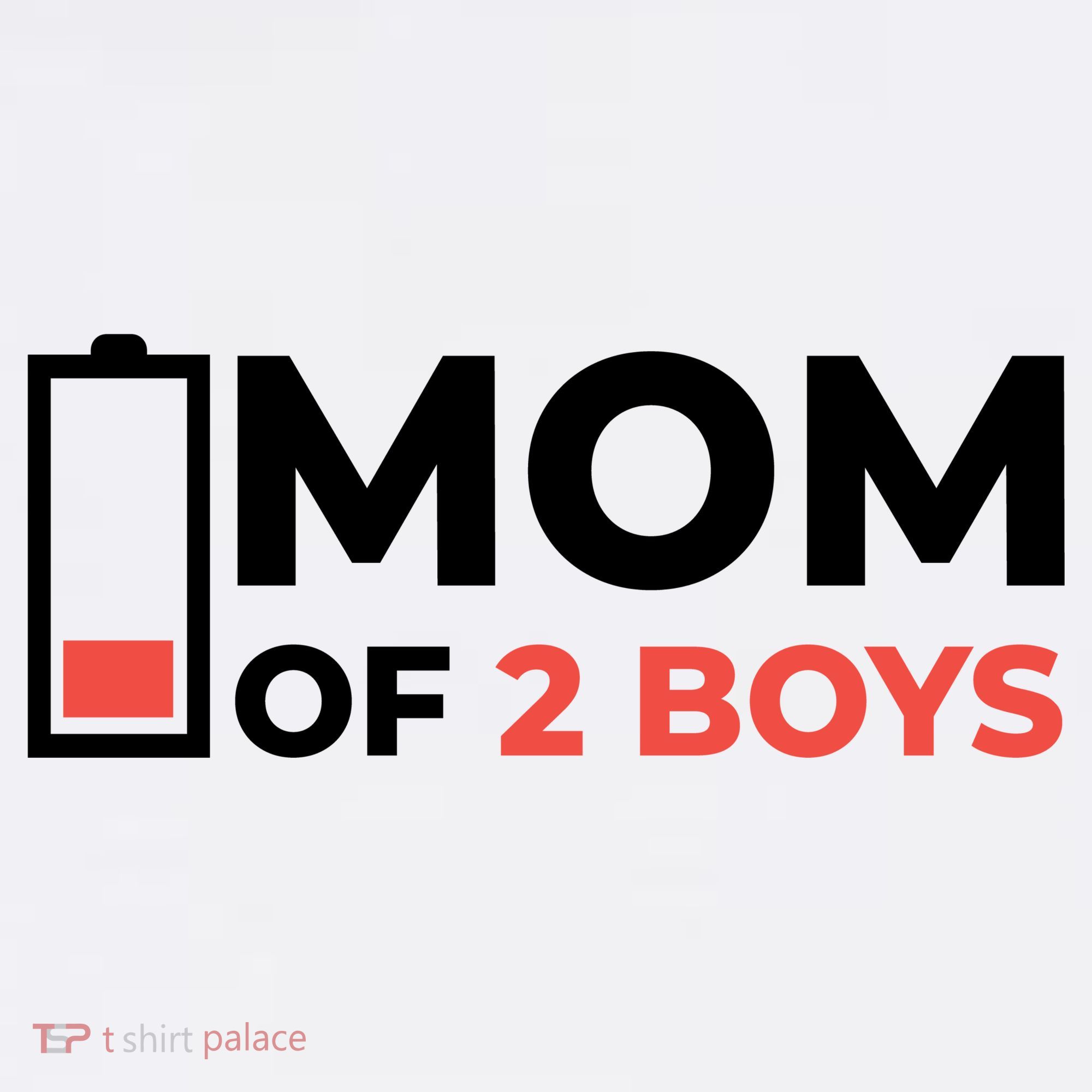 Mom Of 2 Boys Low Battery Sweatshirt