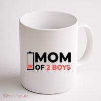 Mom Of 2 Boys Low Battery Coffee Mug thumb 1