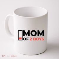 Mom Of 2 Boys Low Battery Coffee Mug thumb 0
