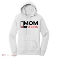 Mom Of 2 Boys Low Battery Women's Hoodie thumb 0