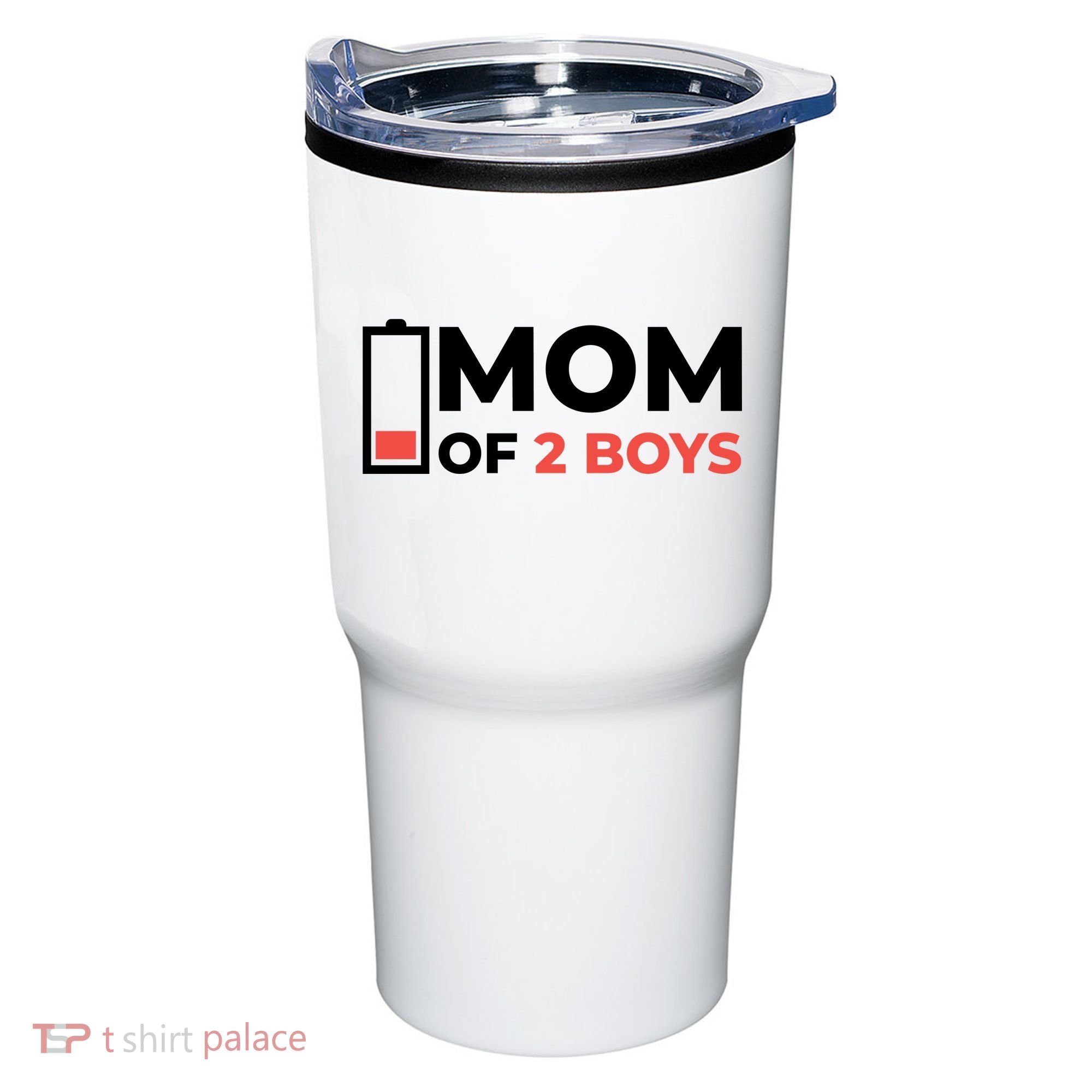 Mom Of 2 Boys Low Battery Tumbler