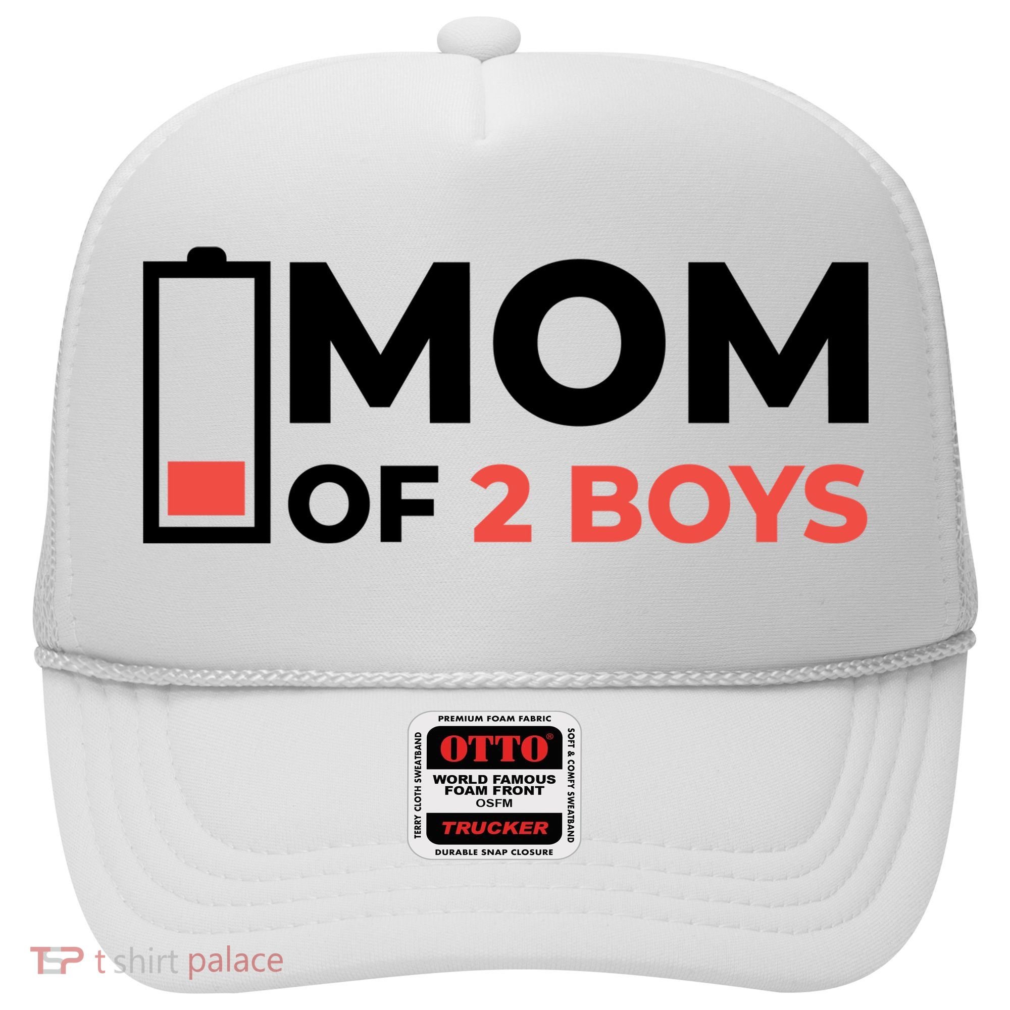 Mom Of 2 Boys Low Battery Hat
