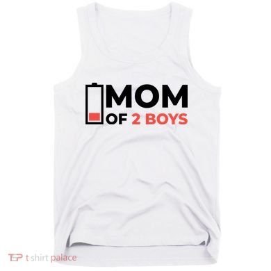 Mom Of 2 Boys Low Battery Tank Top