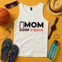 Mom Of 2 Boys Low Battery Tank Top thumb 4