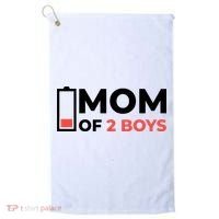 Mom Of 2 Boys Low Battery Golf Towel thumb 0