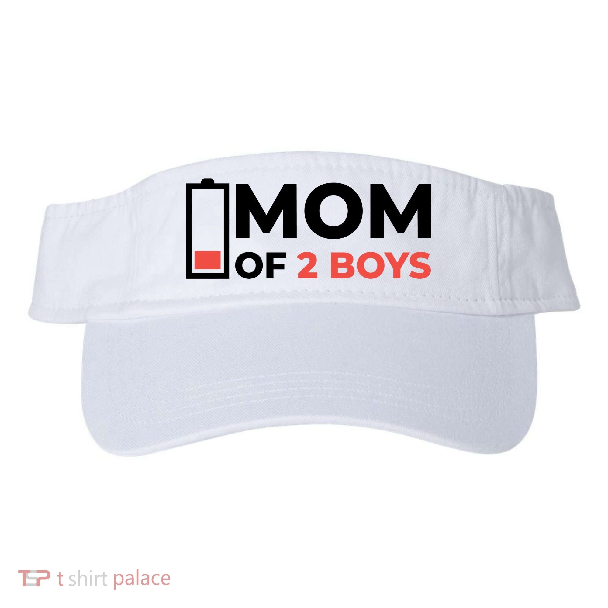 Mom Of 2 Boys Low Battery Visor