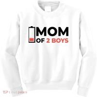 Mom Of 2 Boys Low Battery Kids Sweatshirt thumb 0