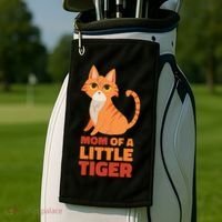 Mom Of A Little Tiger Golf Towel thumb 2