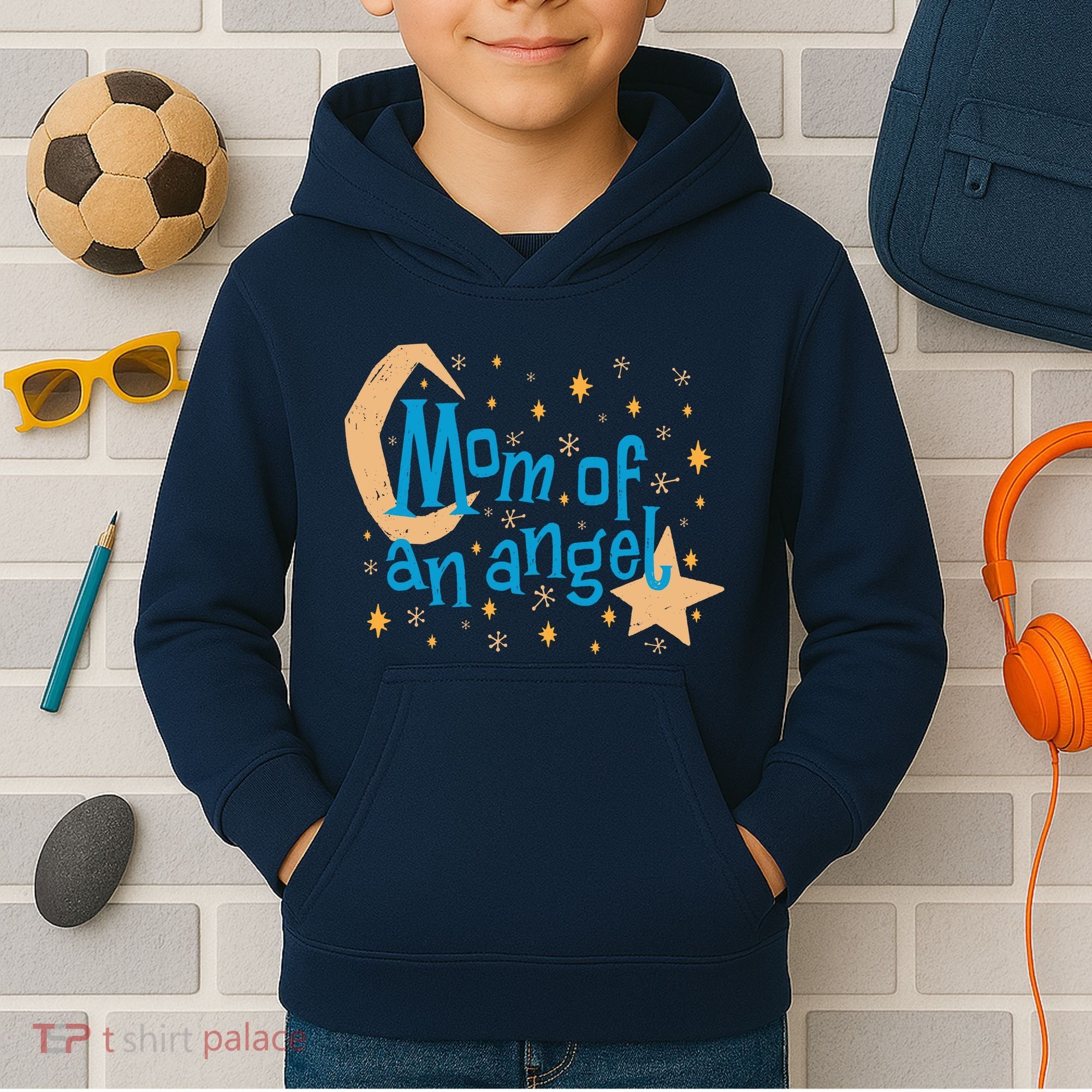 Mom Of An Angel Kids Hoodie