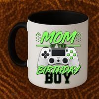 Mom Of Birthday Boy Video Gamer Coffee Mug thumb 2