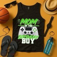 Mom Of Birthday Boy Video Gamer Tank Top thumb 4