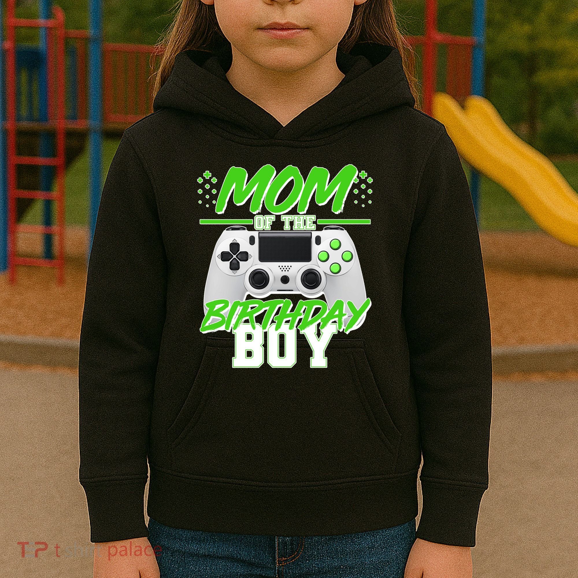 Mom Of Birthday Boy Video Gamer Kids Hoodie