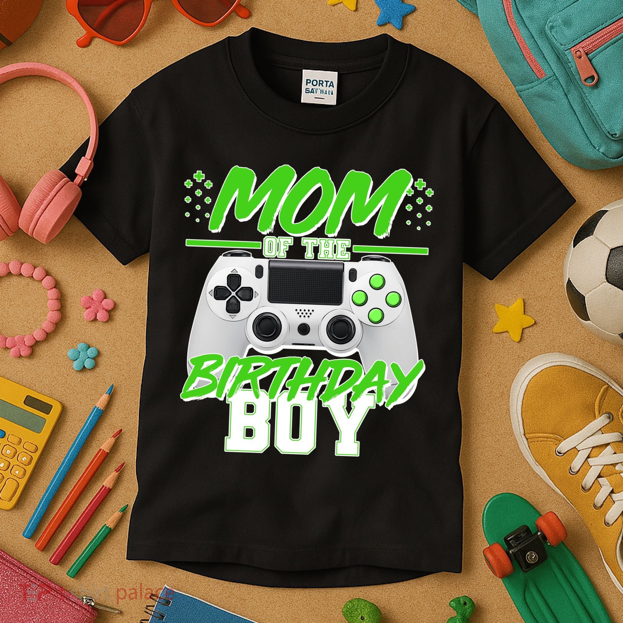 Mom Of Birthday Boy Video Gamer Kids T-Shirt