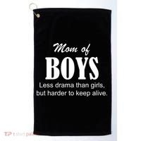 Mom Of Boys Golf Towel thumb 0