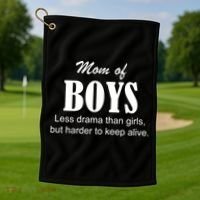 Mom Of Boys Golf Towel thumb 1