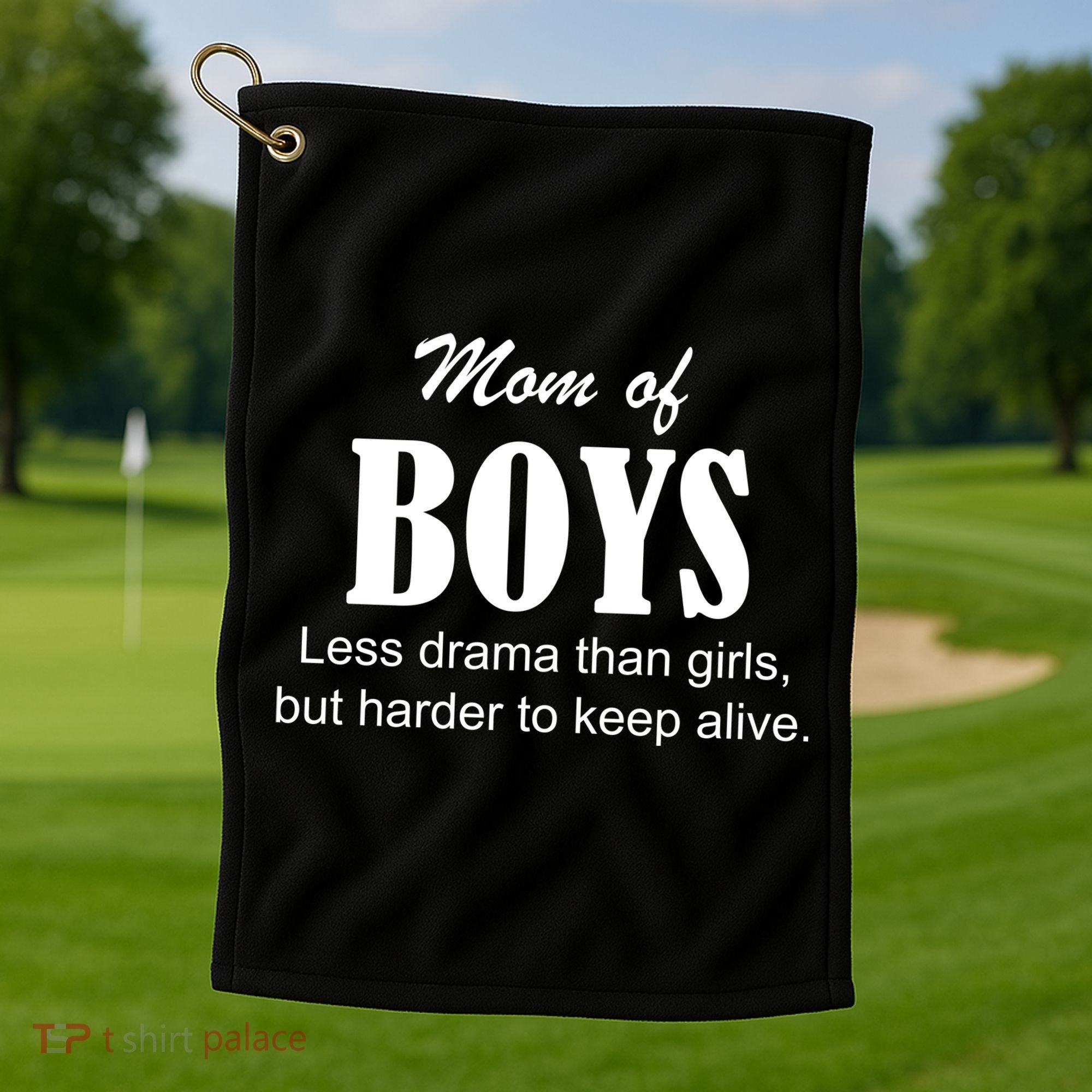 Mom Of Boys Golf Towel